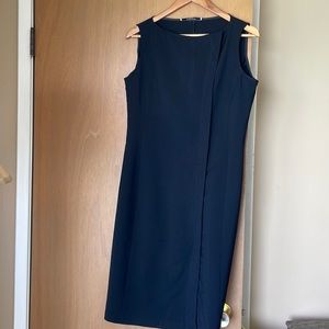 Vintage Genny Italian wool black sleeveless dress